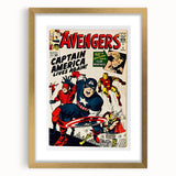 Vintage Comics Wall Art – The Avengers Retro Superhero Poster