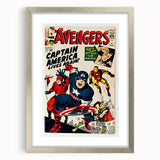 Vintage Comics Wall Art – The Avengers Retro Superhero Poster