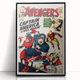 Vintage Comics Wall Art – The Avengers Retro Superhero Poster