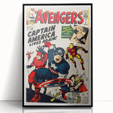 Vintage Comics Wall Art – The Avengers Retro Superhero Poster