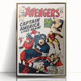 Vintage Comics Wall Art – The Avengers Retro Superhero Poster