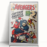 Vintage Comics Wall Art – The Avengers Retro Superhero Poster