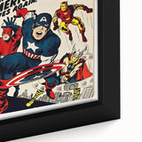 Vintage Comics Wall Art – The Avengers Retro Superhero Poster