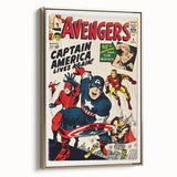 Vintage Comics Wall Art – The Avengers Retro Superhero Poster