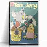 Vintage Comics Wall Art – Tom and Jerry Ice Cream Retro Poster