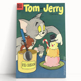 Vintage Comics Wall Art – Tom and Jerry Ice Cream Retro Poster