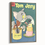 Vintage Comics Wall Art – Tom and Jerry Ice Cream Retro Poster