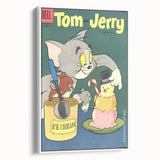 Vintage Comics Wall Art – Tom and Jerry Ice Cream Retro Poster
