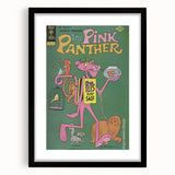 Vintage Comics Wall Art – The Pink Panther Retro Cartoon Poster