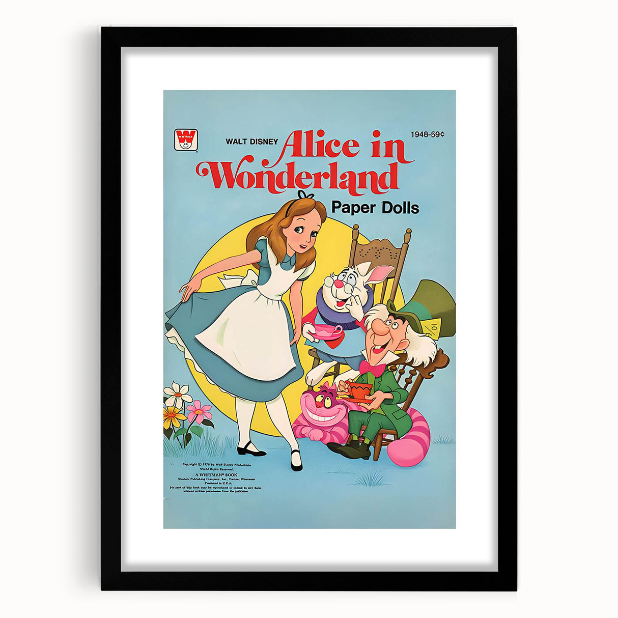Vintage Comics Wall Art – Alice in Wonderland Retro Poster
