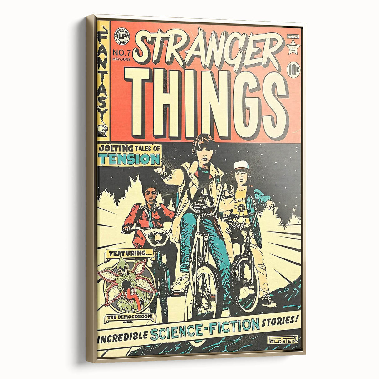 Vintage Comics Wall Art – Stranger Things Retro Sci-Fi Poster