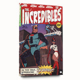 Vintage Comics Wall Art – The Incredibles Retro Superhero Poster