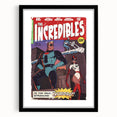Vintage Comics Wall Art – The Incredibles Retro Superhero Poster