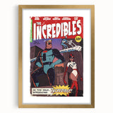 Vintage Comics Wall Art – The Incredibles Retro Superhero Poster