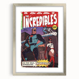 Vintage Comics Wall Art – The Incredibles Retro Superhero Poster