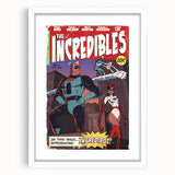 Vintage Comics Wall Art – The Incredibles Retro Superhero Poster