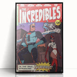 Vintage Comics Wall Art – The Incredibles Retro Superhero Poster