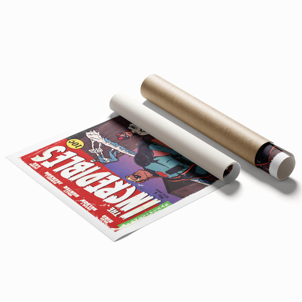 Vintage Comics Wall Art – The Incredibles Retro Superhero Poster