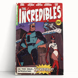 Vintage Comics Wall Art – The Incredibles Retro Superhero Poster