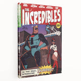 Vintage Comics Wall Art – The Incredibles Retro Superhero Poster
