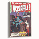 Vintage Comics Wall Art – The Incredibles Retro Superhero Poster