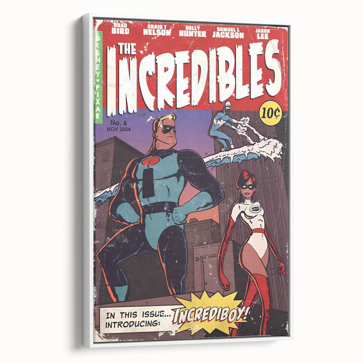 Vintage Comics Wall Art – The Incredibles Retro Superhero Poster