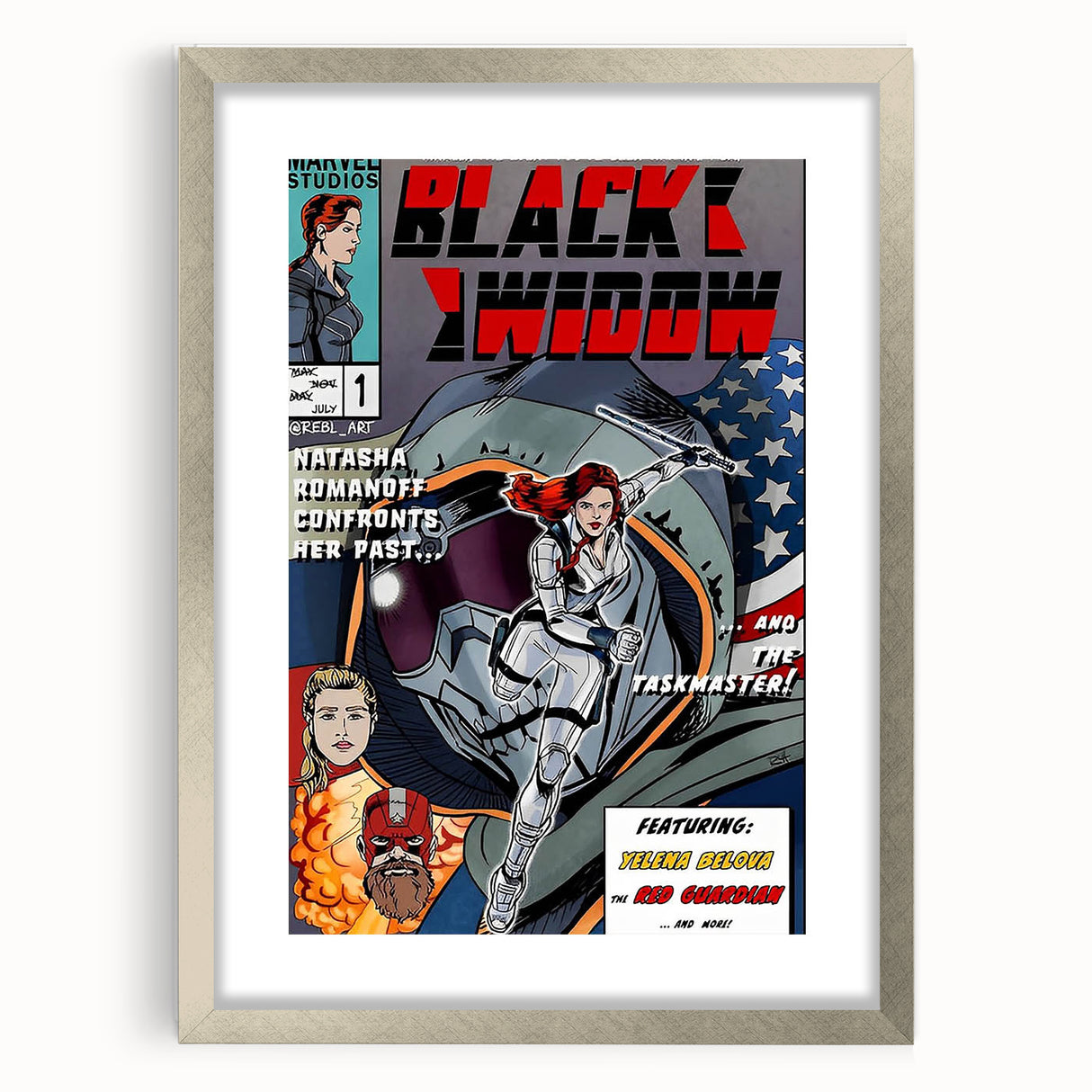 Vintage Comics Wall Art – Black Widow Retro Superhero Poster