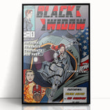 Vintage Comics Wall Art – Black Widow Retro Superhero Poster