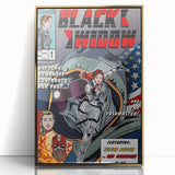 Vintage Comics Wall Art – Black Widow Retro Superhero Poster