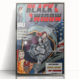 Vintage Comics Wall Art – Black Widow Retro Superhero Poster