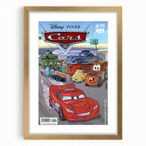 Vintage Comics Wall Art – Disney Pixar Cars Retro Racing Poster