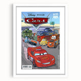 Vintage Comics Wall Art – Disney Pixar Cars Retro Racing Poster