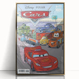 Vintage Comics Wall Art – Disney Pixar Cars Retro Racing Poster