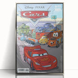 Vintage Comics Wall Art – Disney Pixar Cars Retro Racing Poster