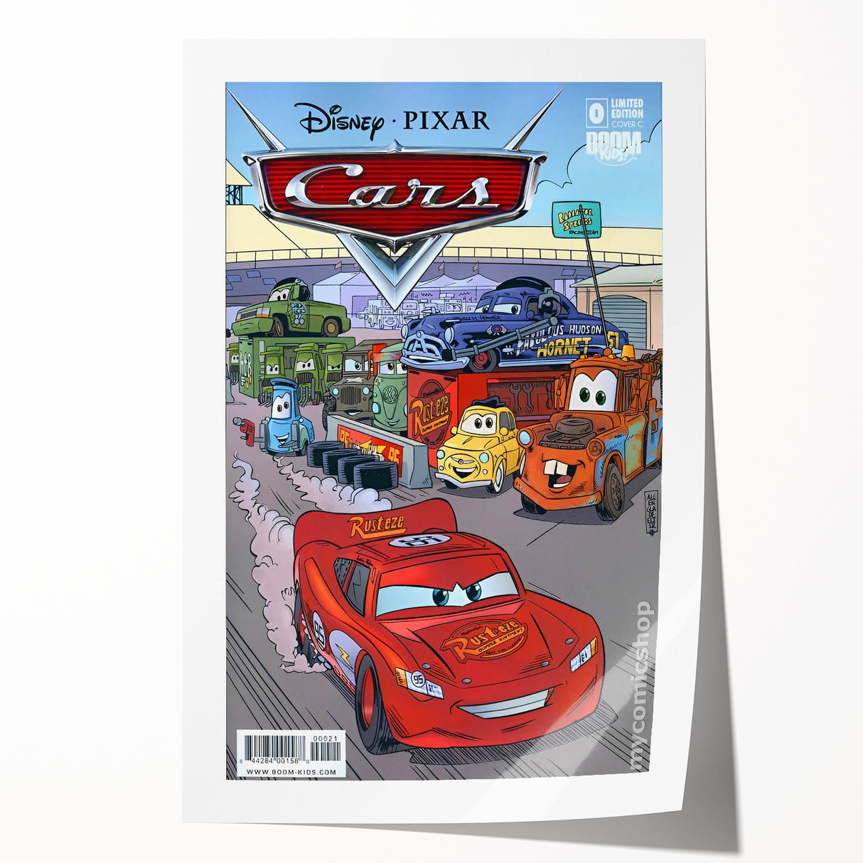Vintage Comics Wall Art – Disney Pixar Cars Retro Racing Poster