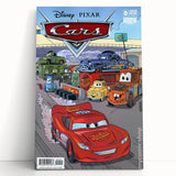 Vintage Comics Wall Art – Disney Pixar Cars Retro Racing Poster