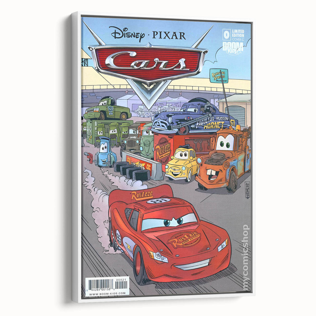 Vintage Comics Wall Art – Disney Pixar Cars Retro Racing Poster