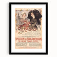 Vintage Exhibition Poster Art – Classic French Design with Red Accents