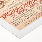 Vintage Exhibition Poster Art – Classic French Design with Red Accents