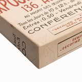 Vintage Exhibition Poster Art – Classic French Design with Red Accents