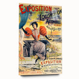 Vintage Exhibition Poster – Locomotion Automobile Retro Art Print