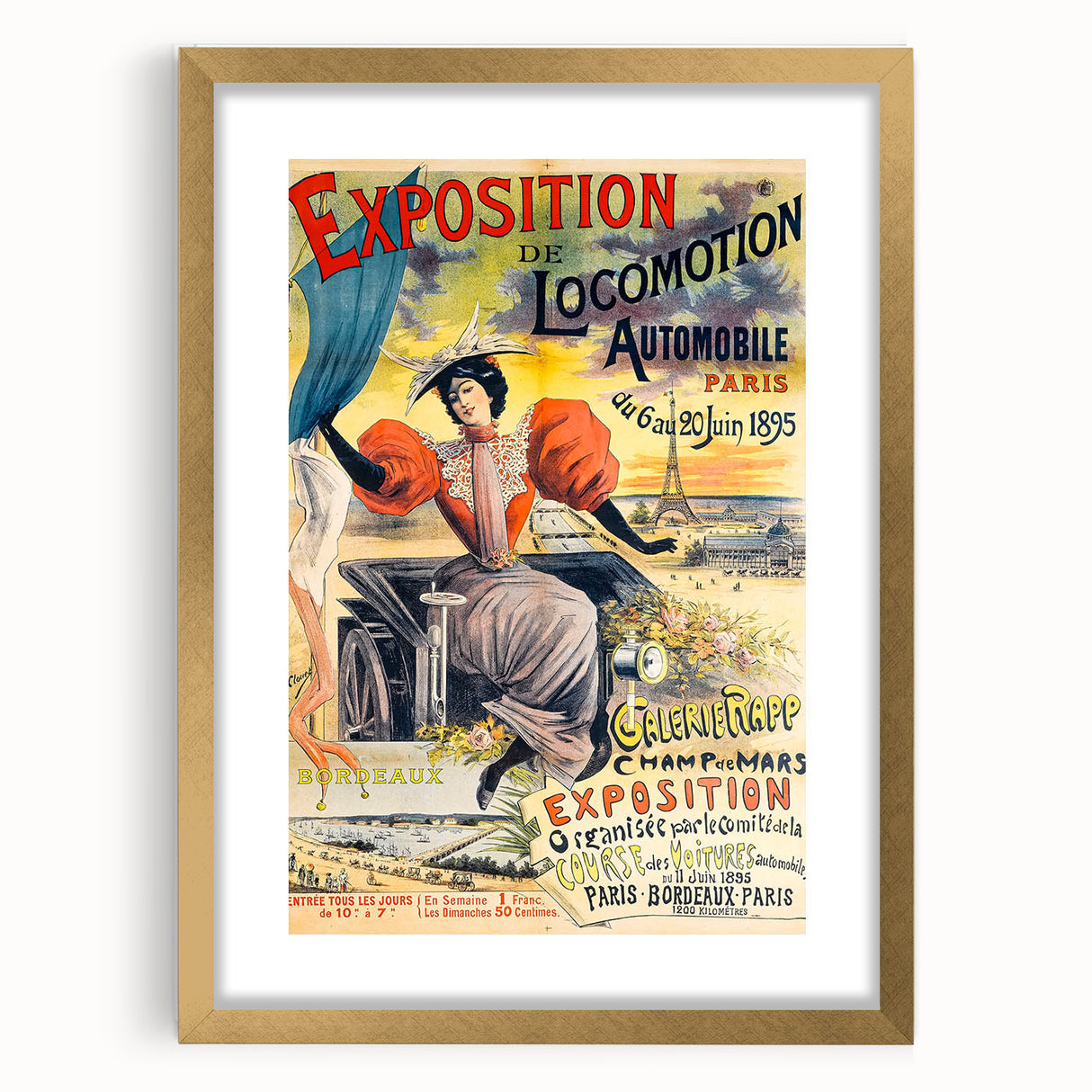Vintage Exhibition Poster – Locomotion Automobile Retro Art Print