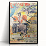 Vintage Exhibition Poster – Locomotion Automobile Retro Art Print