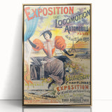 Vintage Exhibition Poster – Locomotion Automobile Retro Art Print