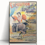 Vintage Exhibition Poster – Locomotion Automobile Retro Art Print
