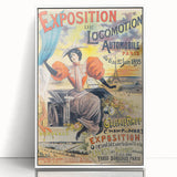 Vintage Exhibition Poster – Locomotion Automobile Retro Art Print