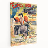 Vintage Exhibition Poster – Locomotion Automobile Retro Art Print