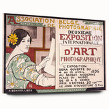 Vintage Exhibition Poster Art – Retro Design with Green & Yellow Accents