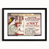 Vintage Exhibition Poster Art – Retro Design with Green & Yellow Accents
