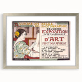 Vintage Exhibition Poster Art – Retro Design with Green & Yellow Accents